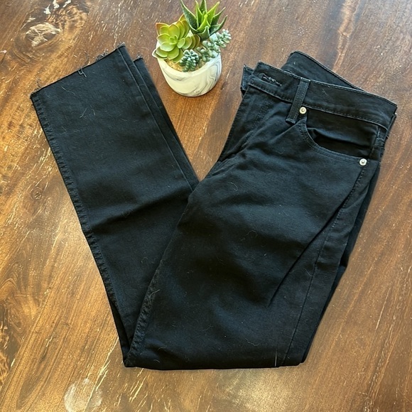 LEVI’S | 511 Ultra Black Overdyed Raw Hem Straight Leg Jeans - Picture 4 of 4
